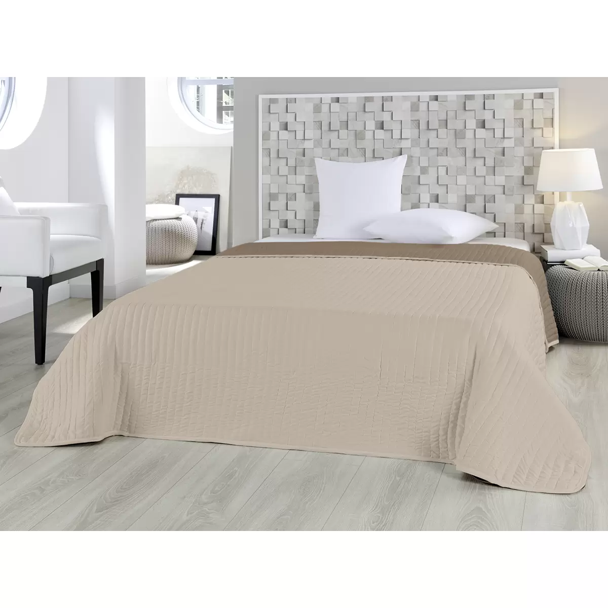 Tagesdecke Reversibel Braun