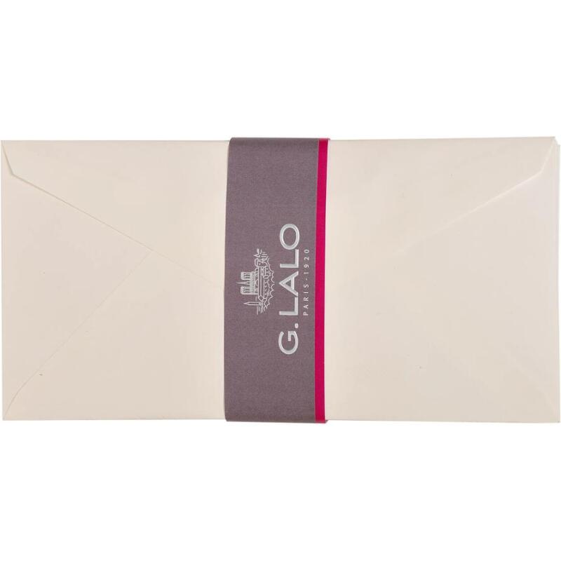 20 enveloppes DL (110x220mm) Toile Impériale doublées gommées - Blanc