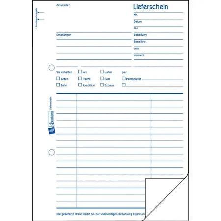 Avery Zweckform 723 Lieferschein, A5, mit Blaupapier, 2x50 Blatt