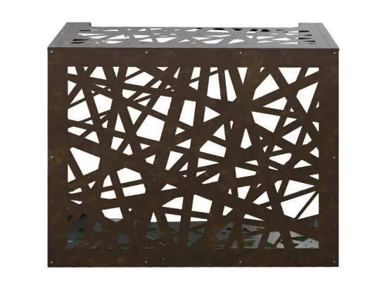Cache climatiseur pour climatiseur ARTIST Marron bronze Aluminium Corten L86 x P44 x H68 cm