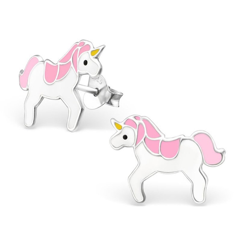 Boucle d'oreille licorne en argent 925/1000