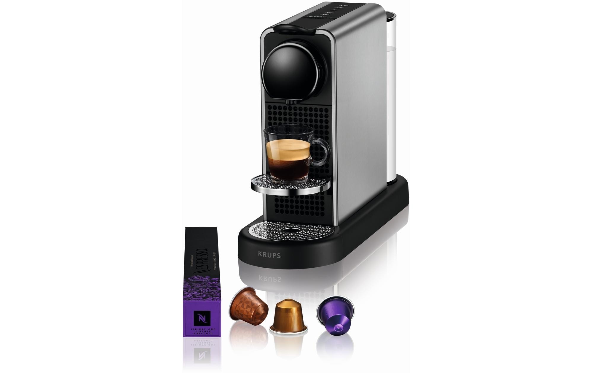 Kaffeemaschine Nespresso CitiZ Platinum Schwarz/Titanium<br>Elegante Nespressomaschine