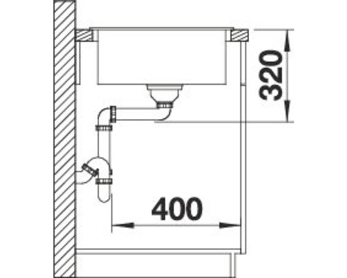 Blanco ZIA XL 6 S spoelbak, 1000 x 500 mm, zwart, 526023