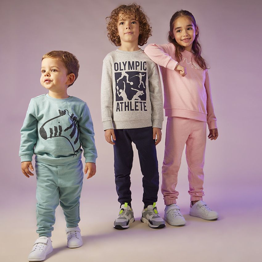 Ensemble jogging molleton print zèbre pour bébé garçon - Vert