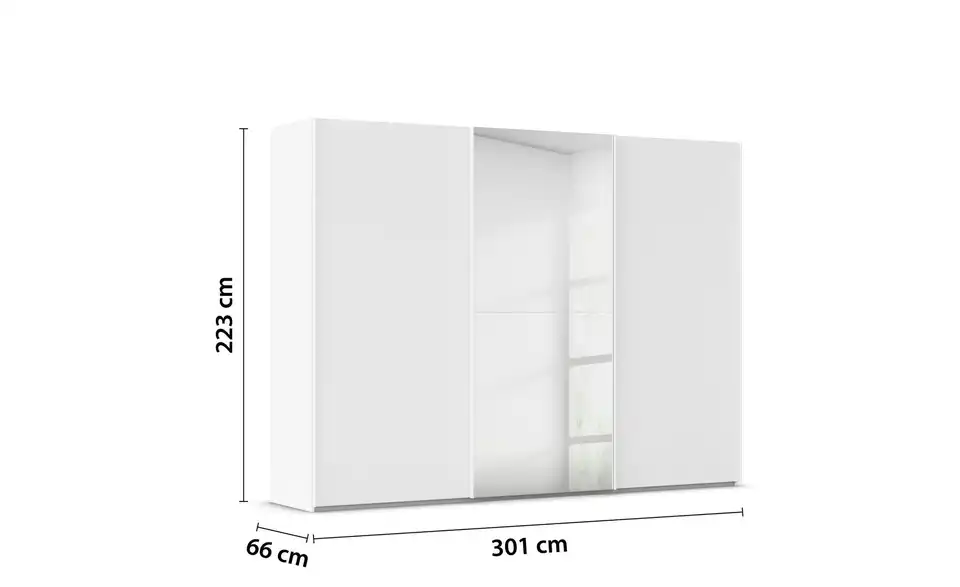 Schwebetürenschrank Fifty 301 cm 3 Stück
