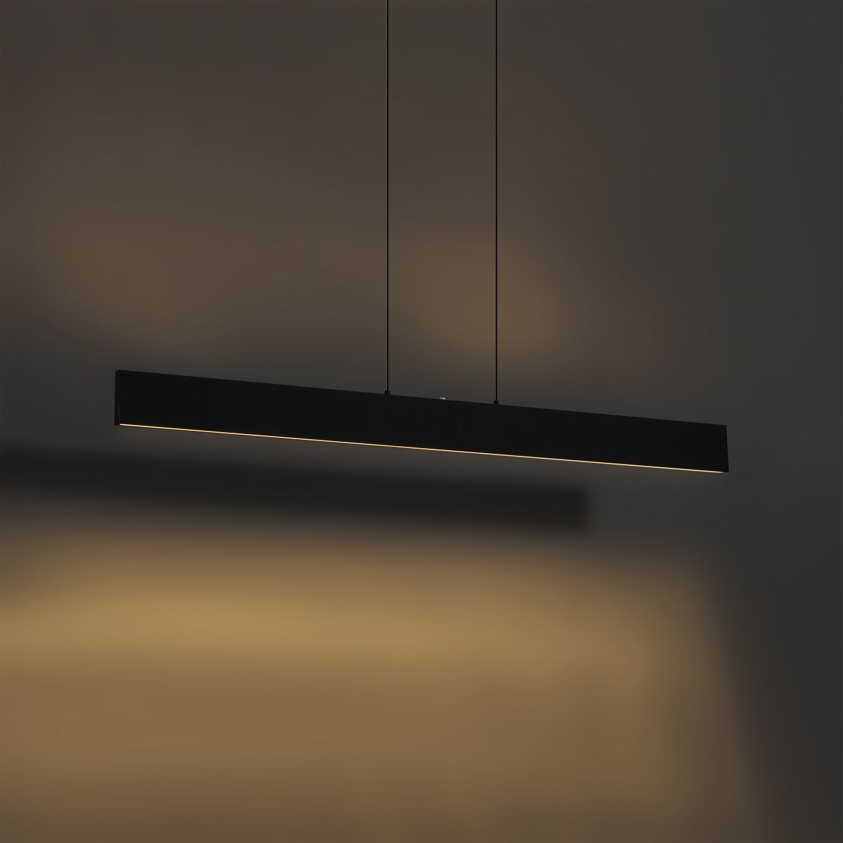 Moderne hanglamp zwart incl. LED dimbaar en 3-way switch easylift - Straight