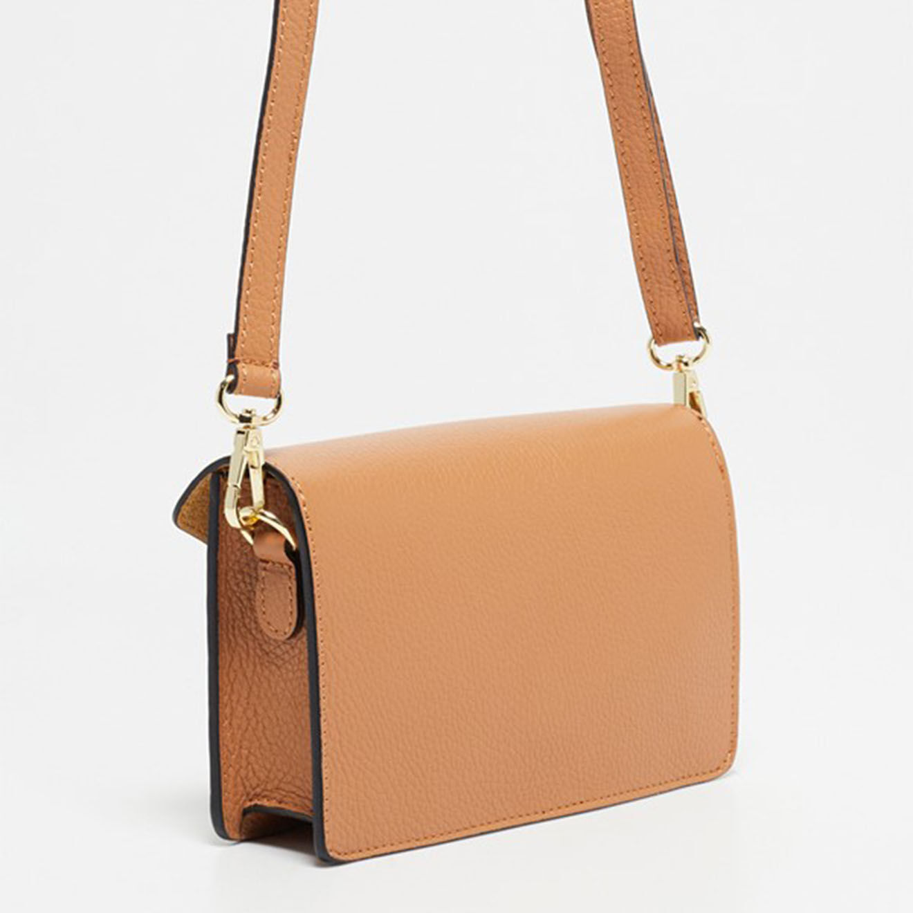 Christian Laurier Sac bandoulière en Cuir Roxane camel - 20x12x5.5 cm