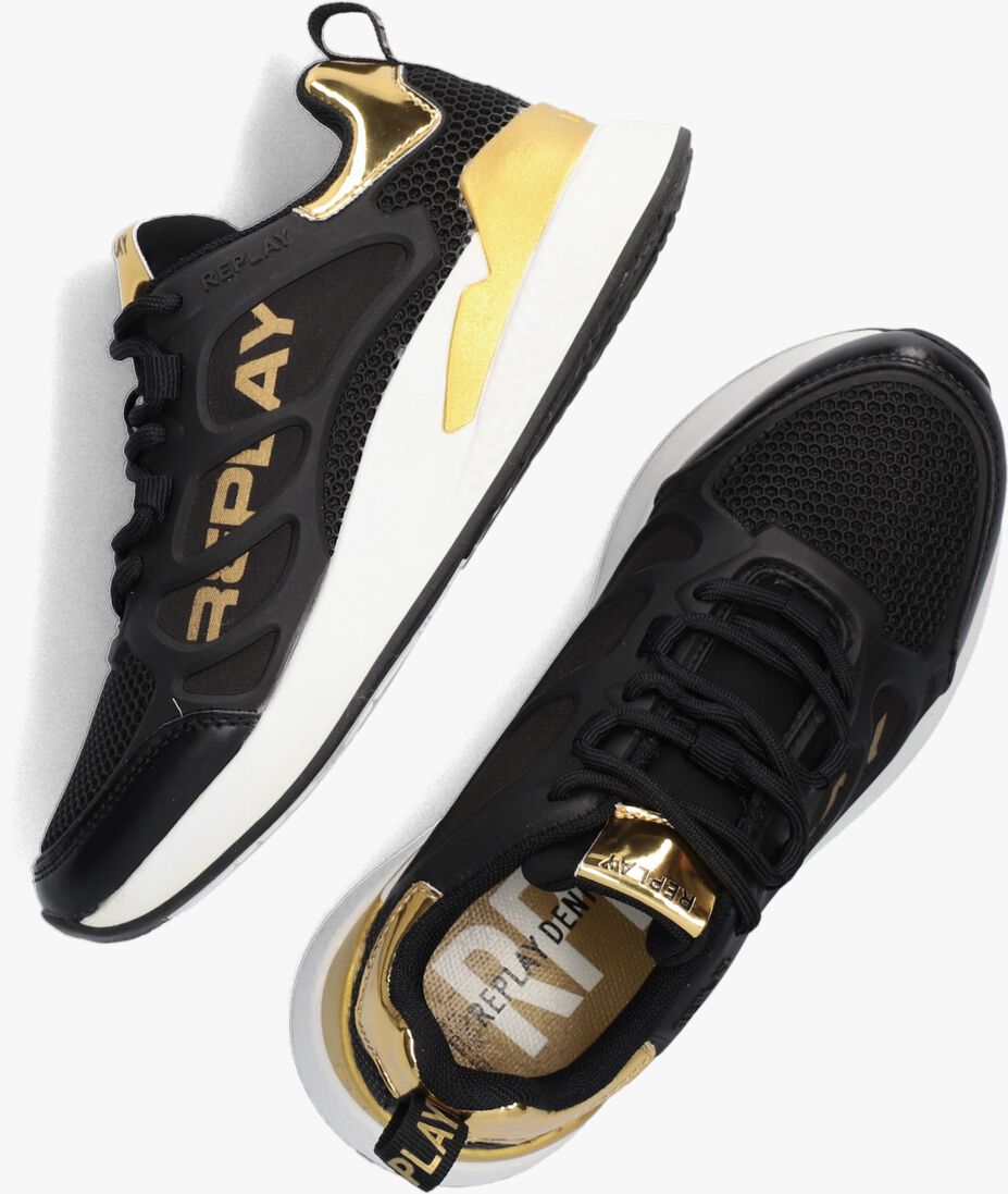 REPLAY zwarte replay lage sneakers maze jr