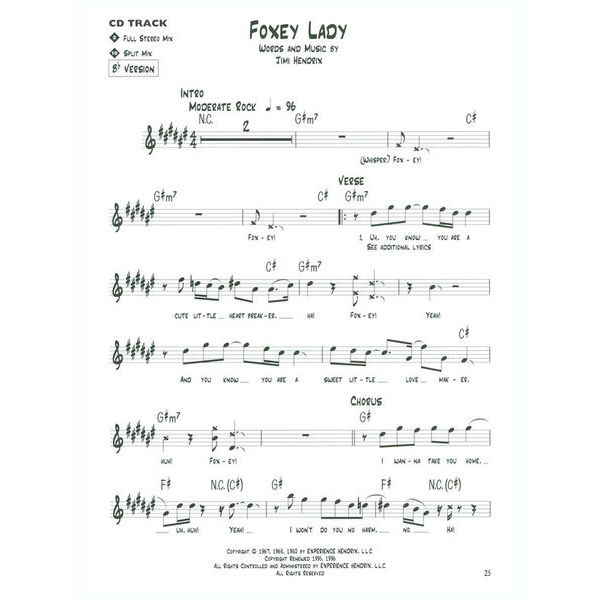Hal Leonard Blues Play-Along Jimi Hendrix