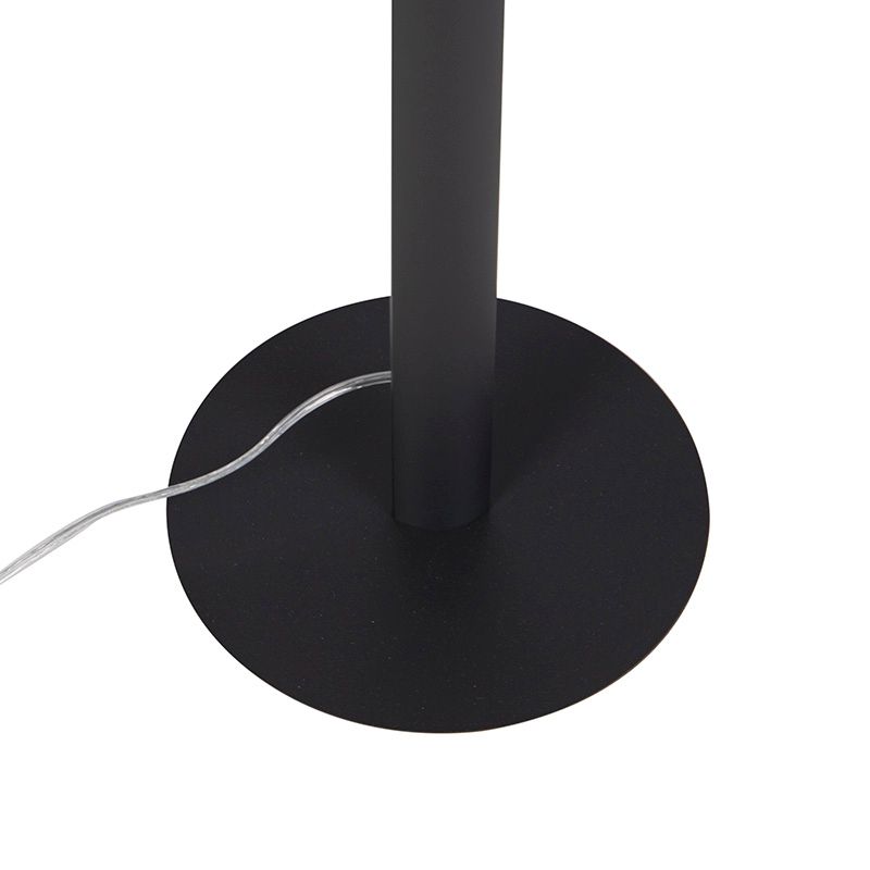 Design vloerlamp zwart incl. LED en dimmer - Twisted