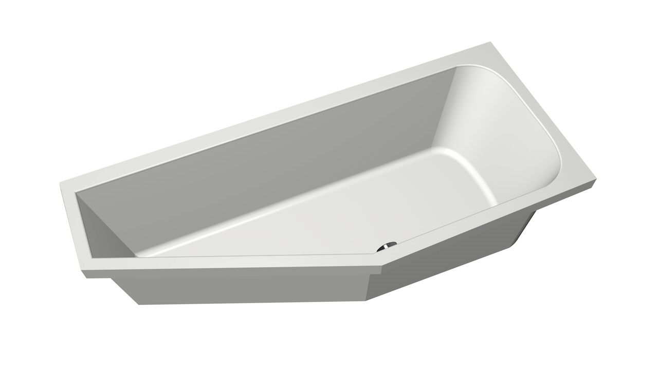 Xenz Lagoon Compact badkuip rechts 170x75x45cm wit