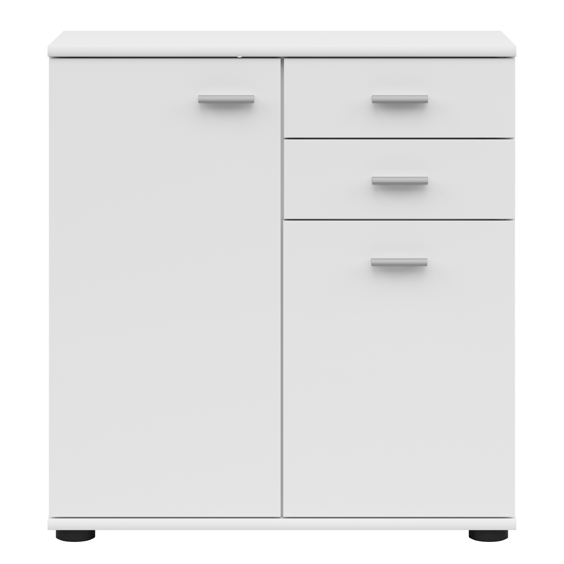 Kommode - weiß - 2 Schubladen - 71 cm breit