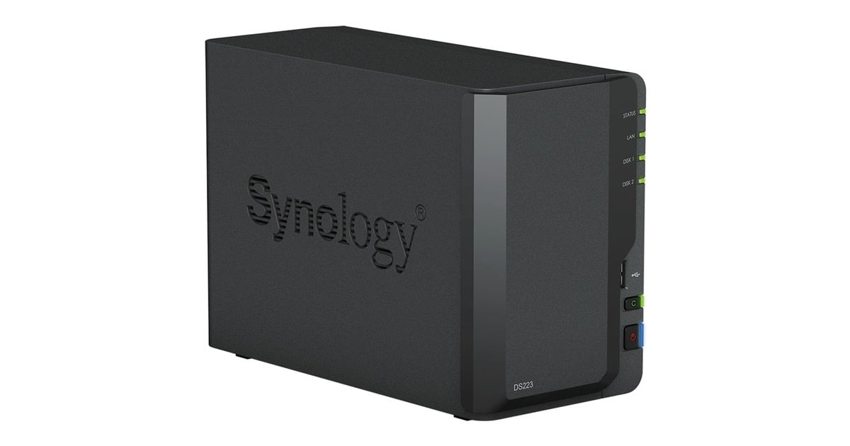SynologyDiskStation DS223 incl. 2x Seagate IronWolf 4 TB harde schijf nas  (Zwart, 3x USB-A 3.2 (10 Gbit/s))