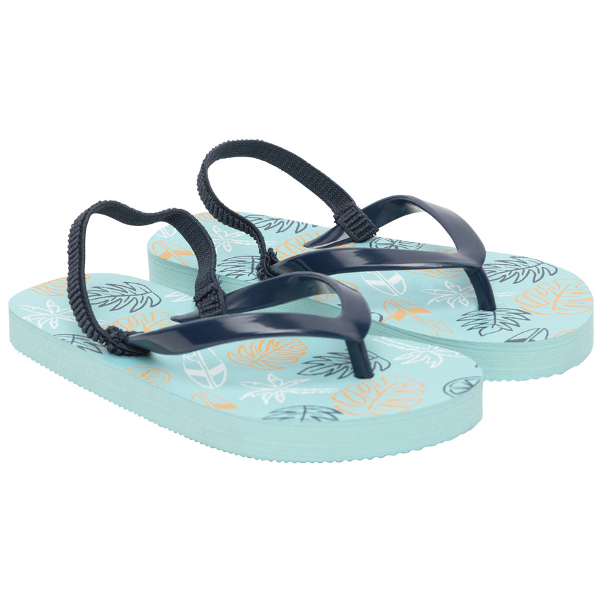 Tongs imprimé feuillage pour garçon avec lanière selon l'âge