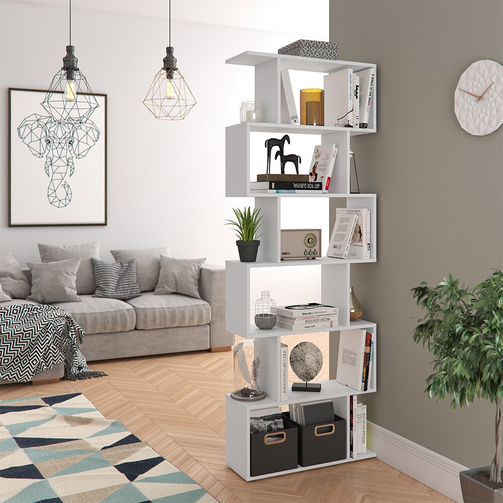 Vicco Raumteiler Levio Bücherregal Standregal Aktenregal Hochregal Regal Weiß
