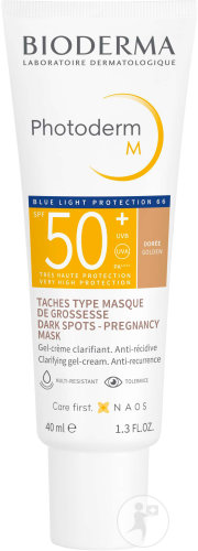 Bioderma Photoderm M Gel-Crème Clarifiant IP50+ Taches Masque Grossesse Teinte Dorée Visage 40ml