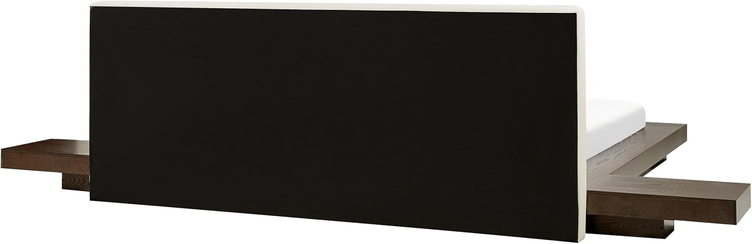 Beliani Wasserbett Kunstleder weiß/dunkle Esche Wasserbettmatratze 180 x 200 cm Zen