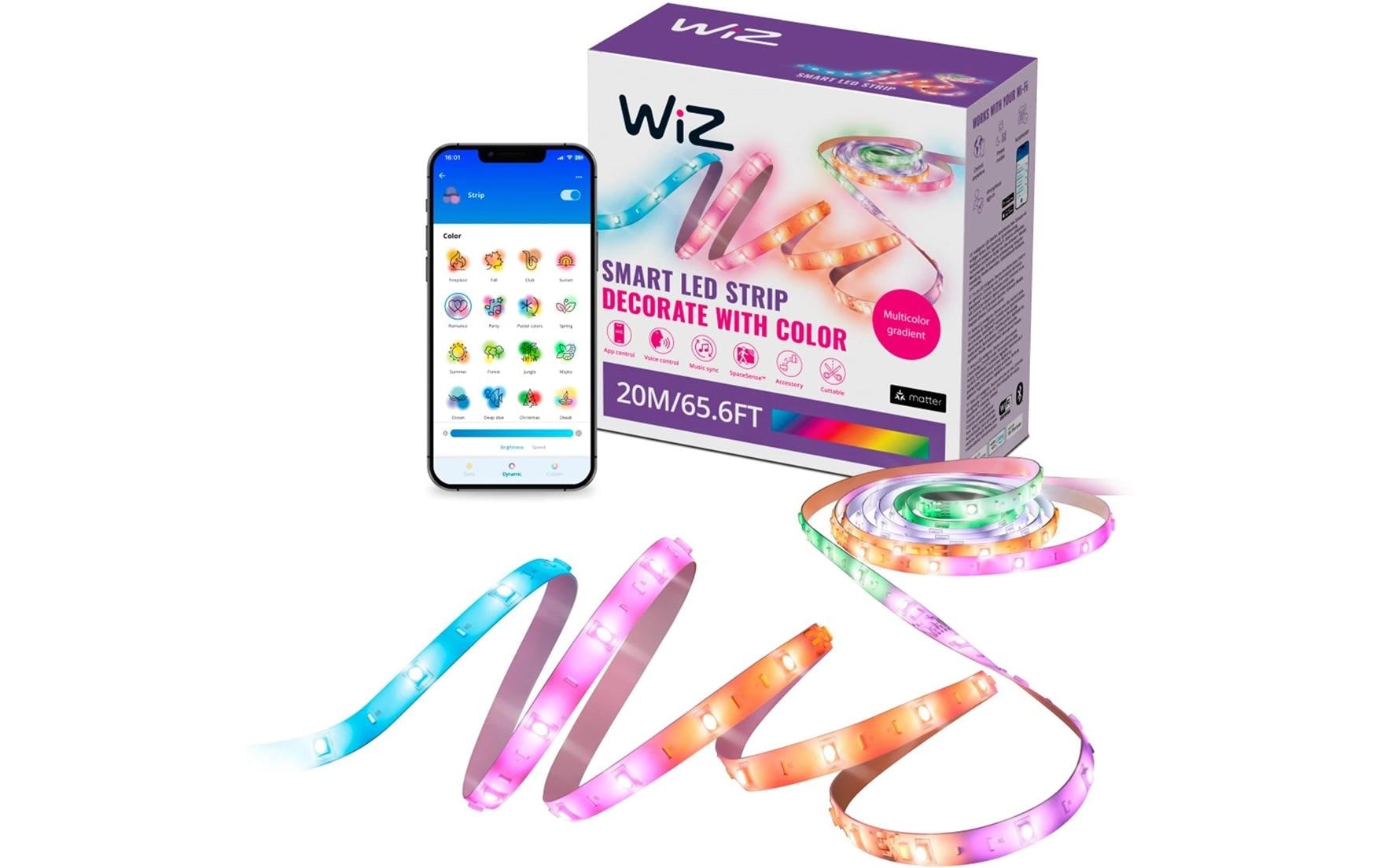 LED Stripe RGBIC 20 mLED-Streifen mit mehreren Farben und intelligenter Steuerung