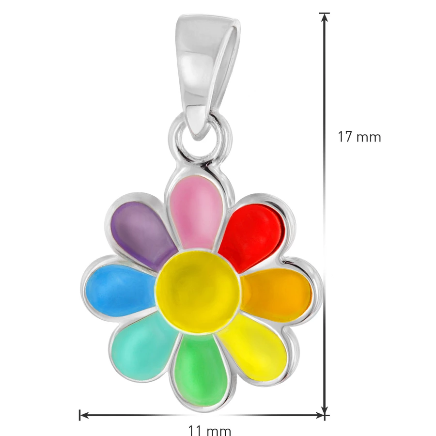 trendor Mädchen-Halskette mit Blume Silber 925 Collier silver