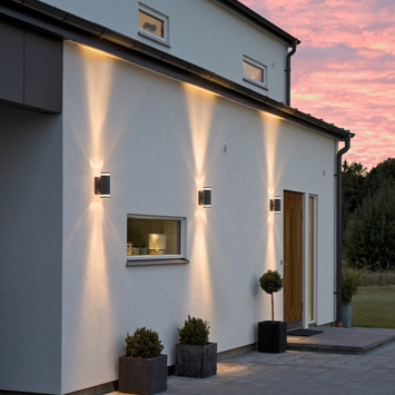 Konstsmide buitenlamp Modena zwart 2-lichts