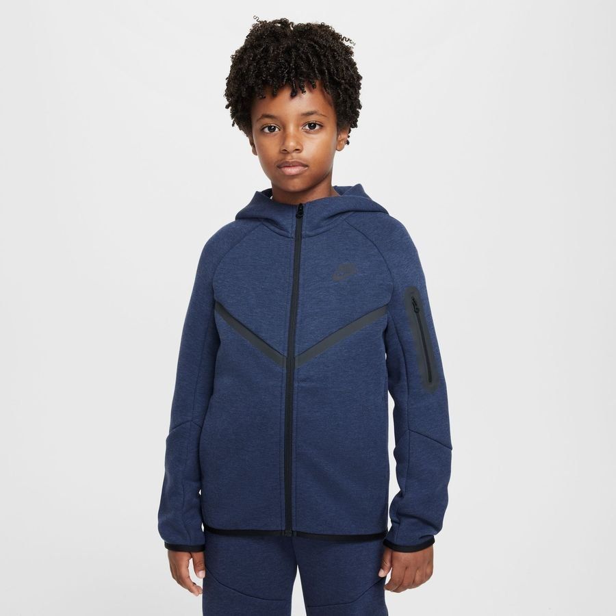 Nike Sweat à Capuche NSW Tech Fleece FZ 24 - Bleu Marine/Noir Enfant