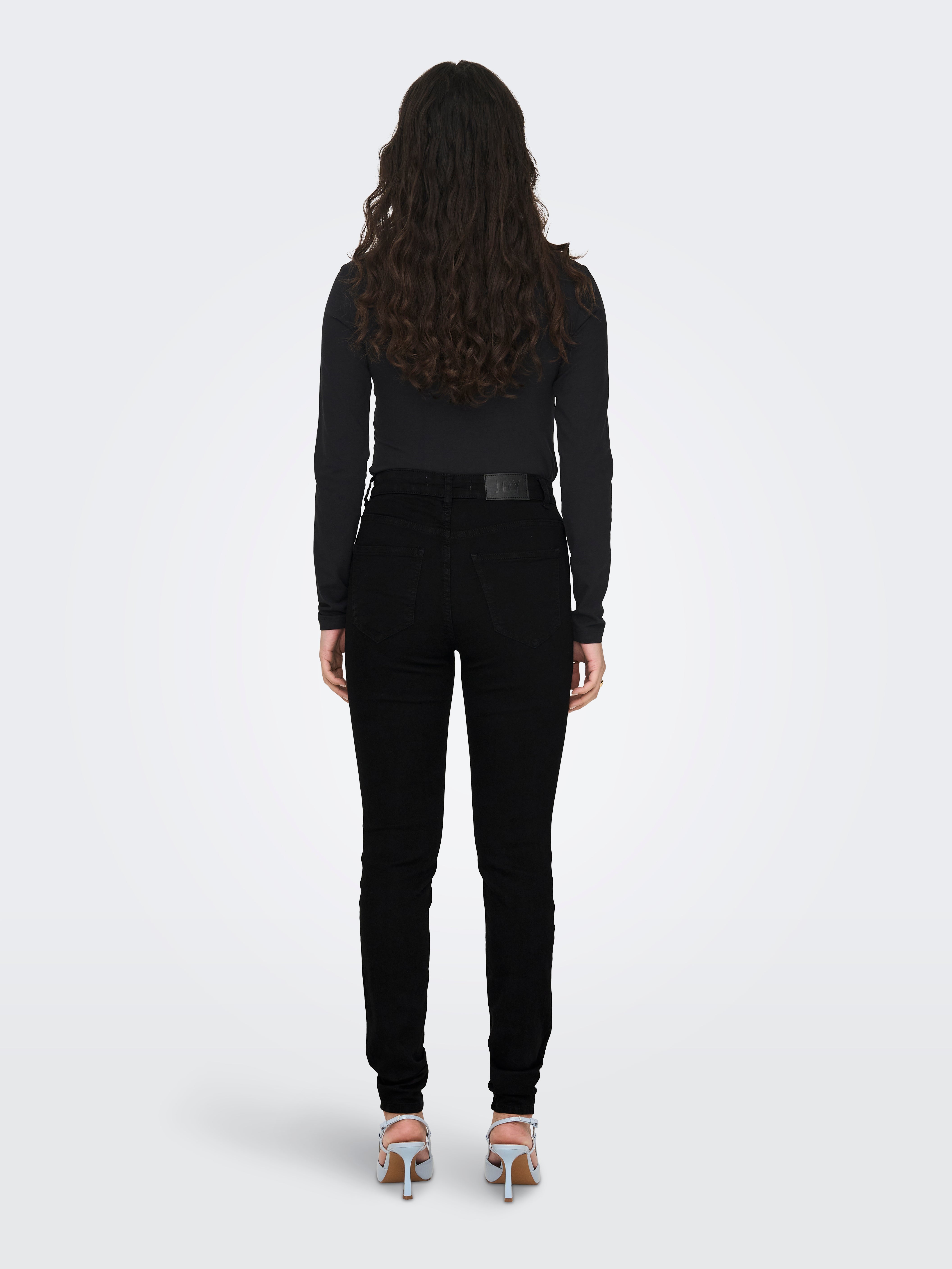 JDYSEMI Hohe Taille Skinny Fit Jeans Black