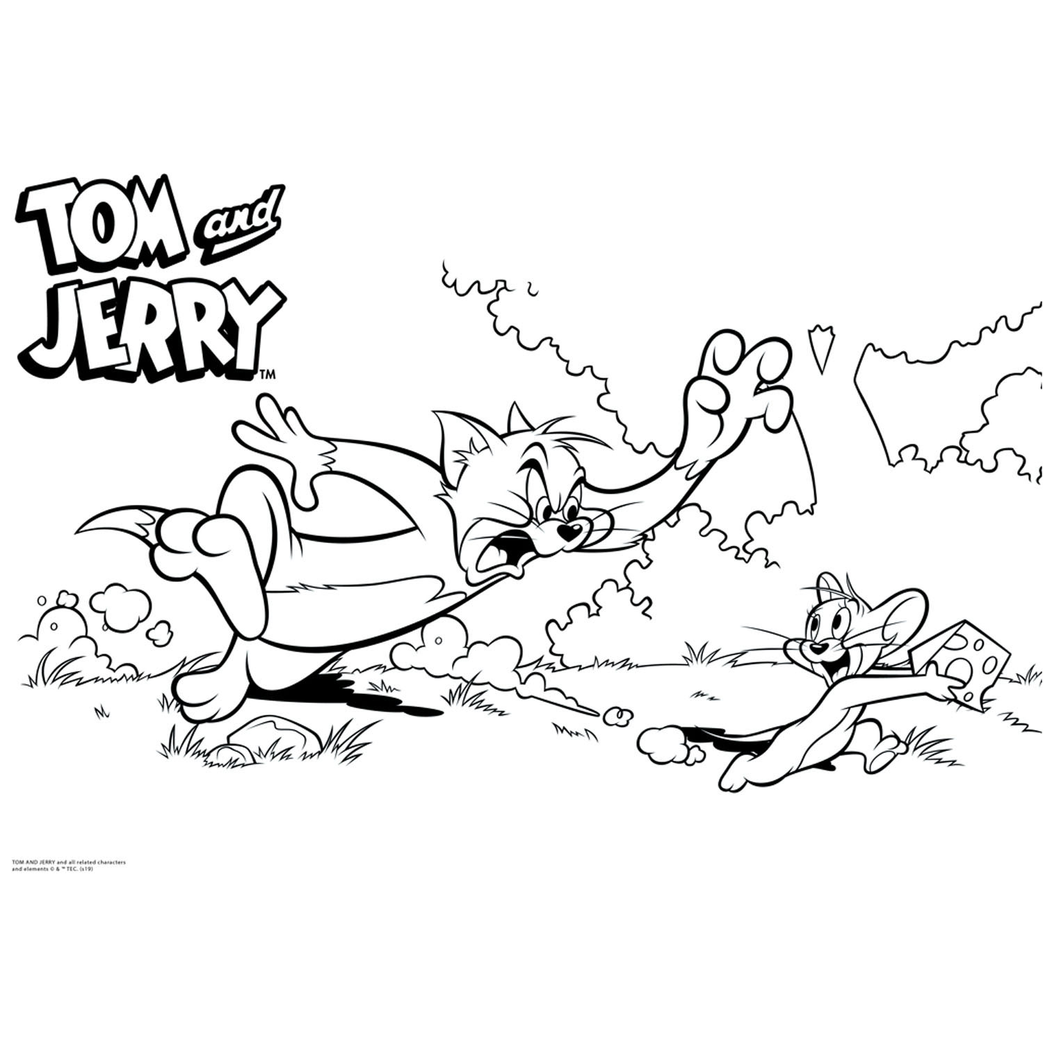 Tom & Jerry Kleurplaten met Stencil en Stickervel