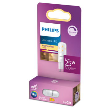 Philips LED capsule G9 2,6W dimbaar