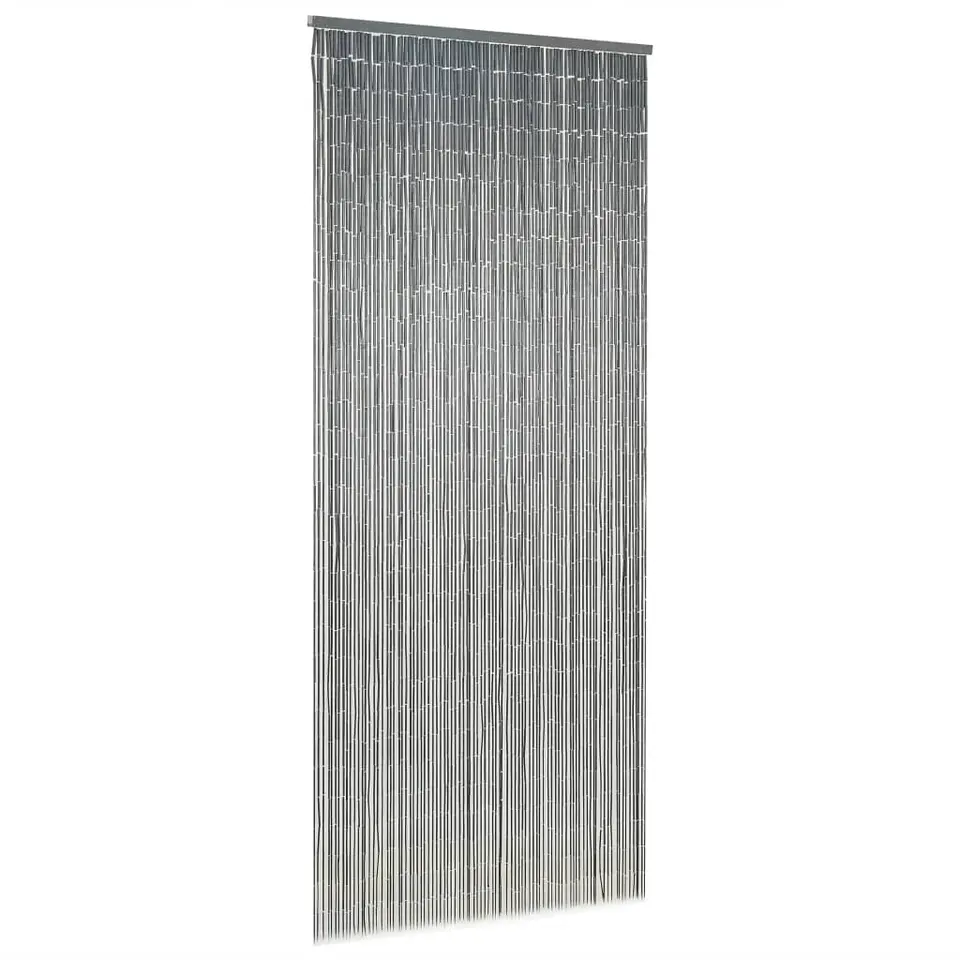 vidaXL - Deurgordijn - Grijs - Bamboe - 90 x 200 cm