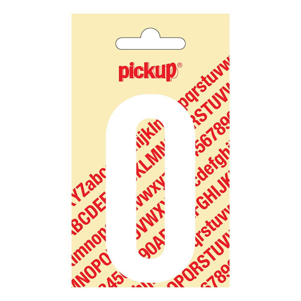 NUMMER PICKUP NOBEL 0 HVIT 90 MM SELVKLEBENDE