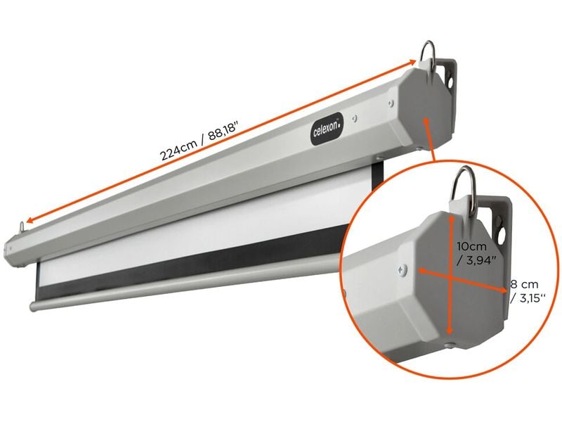 Celexon Motorleinwand Eco 200X200cm 1:1 Leinwand Motor Economy 200 x 200 cm