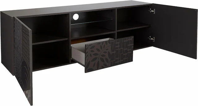 INOSIGN Lowboard »Miro« Breite 181 cm mit dekorativem Siebdruck