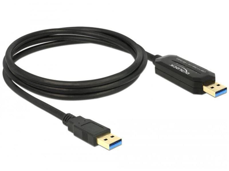 Delock Data-Link-Kabel SuperSpeed USB A - USB A 1.5 m Delock SuperSpeed USB 5 Gbps Data Link Kabel   KM Switch Typ-A zu Typ-A 1.5 m