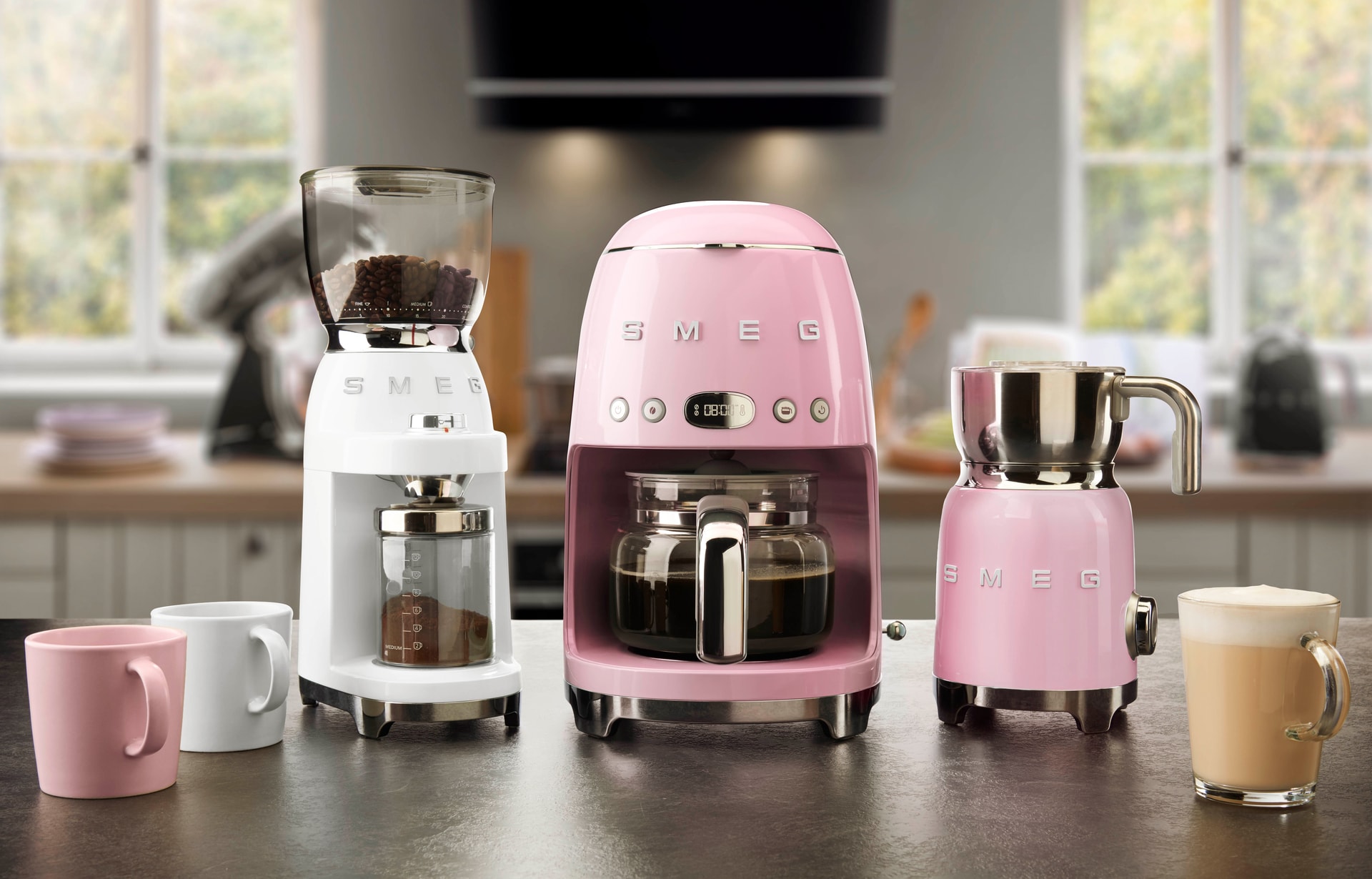 SMEG Kaffeemühle Creme 50's Style elektrisch