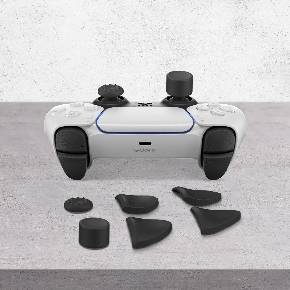 Avizar Kit Accessoires PS5 Dualsense - Noir