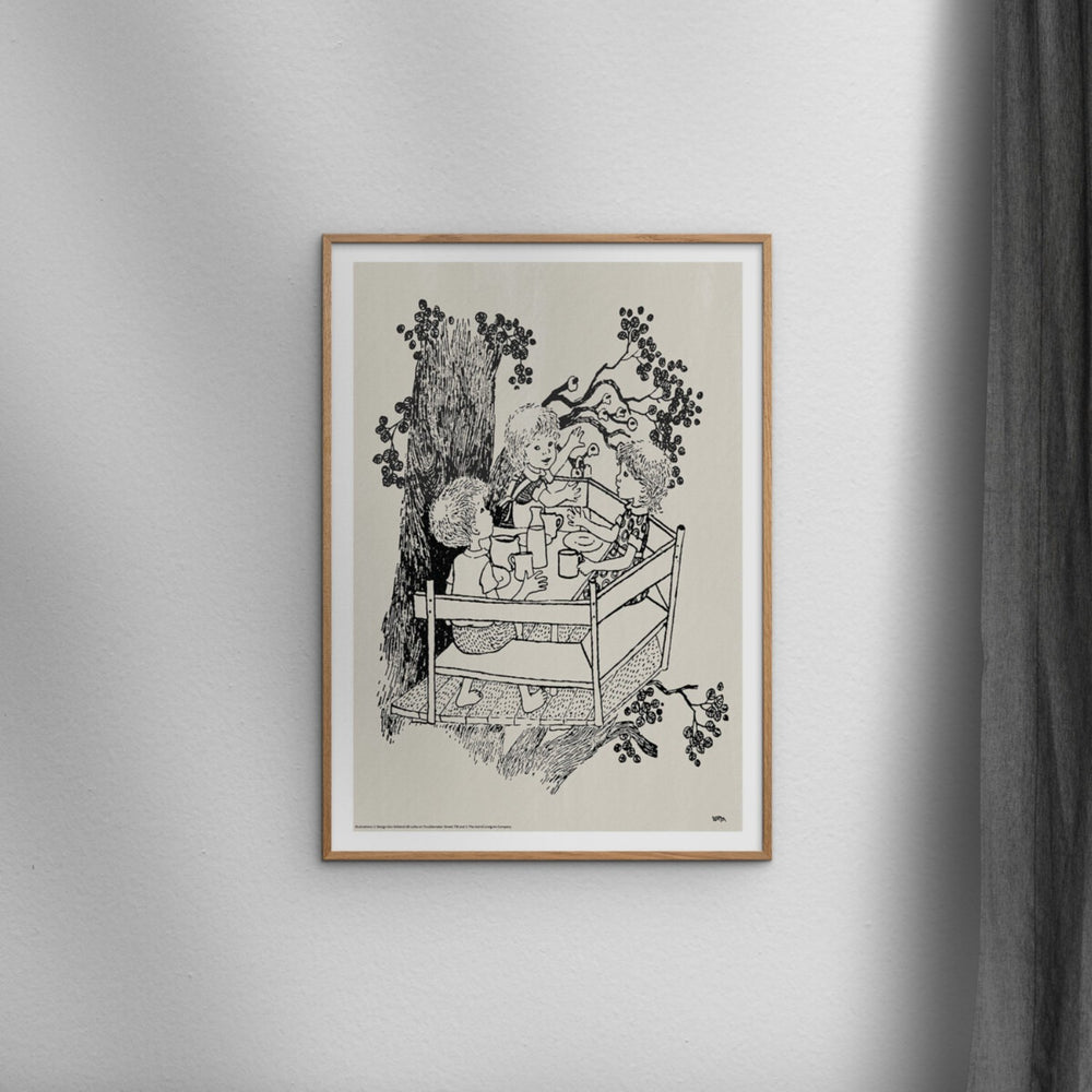 Køb Poster & Frame Astrid Lindgren - The Wood Cabin - Lotta
