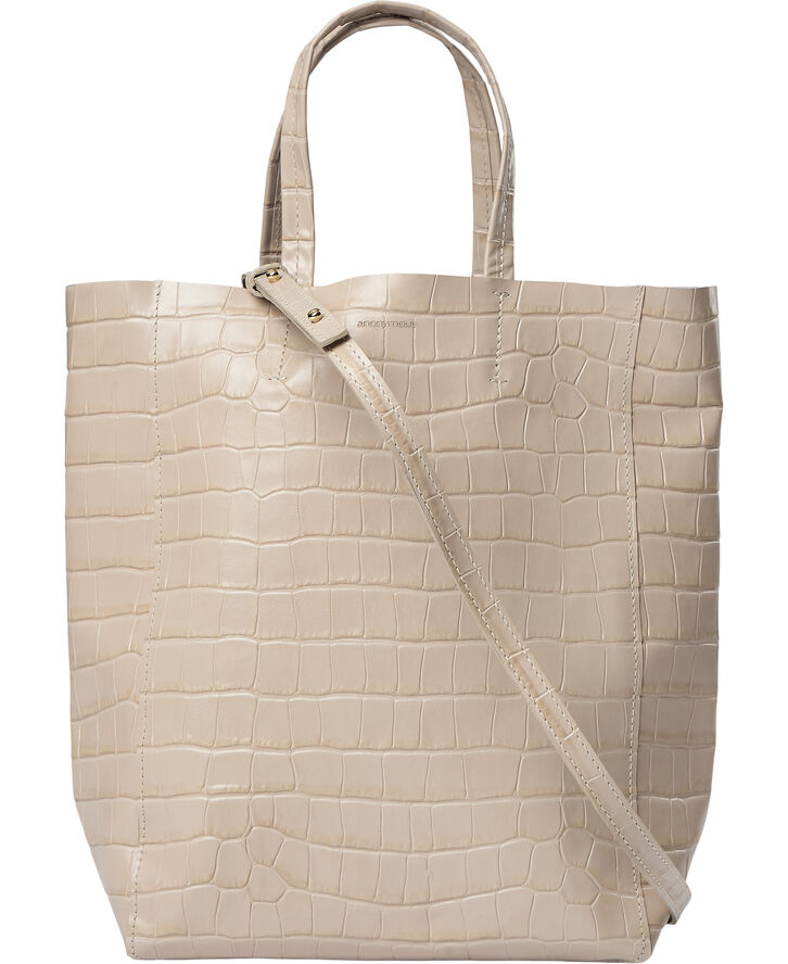 Anonymous Copenhagen Linea shopper Croco calf Ash grey