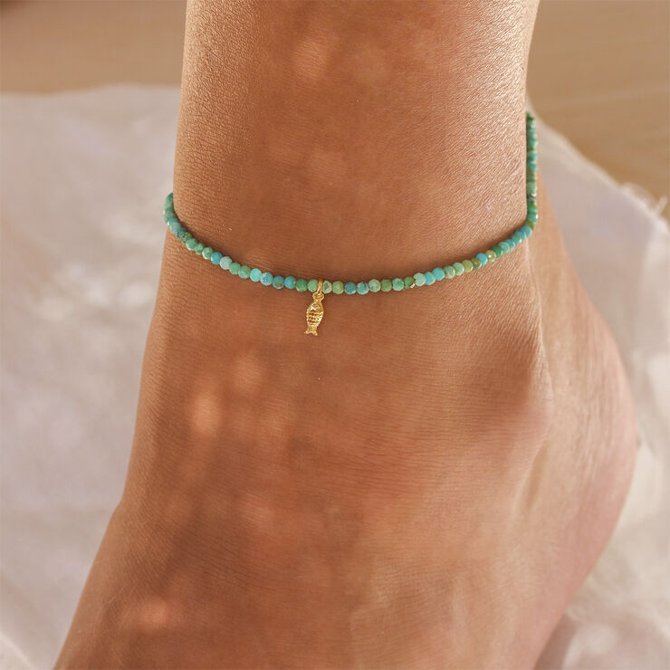With love darling Life in the Sea Pearl Anklet Vermeil