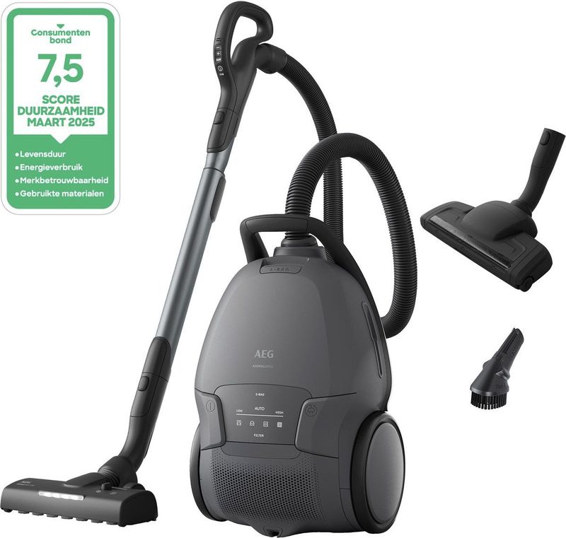 AEG AB81A2DG - Stofzuiger met Zak - Granite Grey - Hepa 13