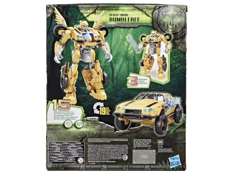 Transformers : Rise of the Beasts Beast-Mode Bumblebee, 6 År, Klingende, Plast, Gul, 550 g