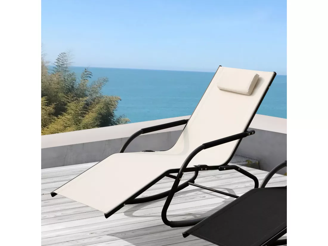Chaise longue à bascule