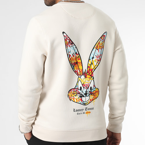 Sweat Crewneck Bugs Bunny Graff Beige