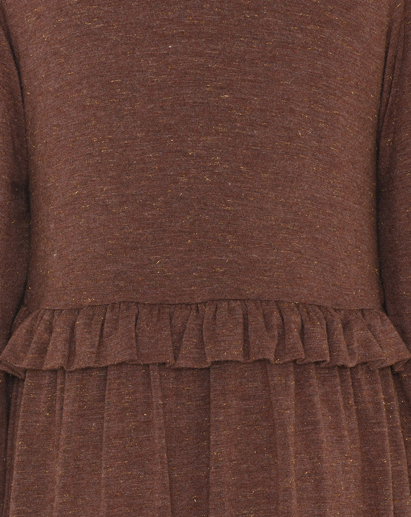 Langarm-Kleid FLEURIR in chestnut