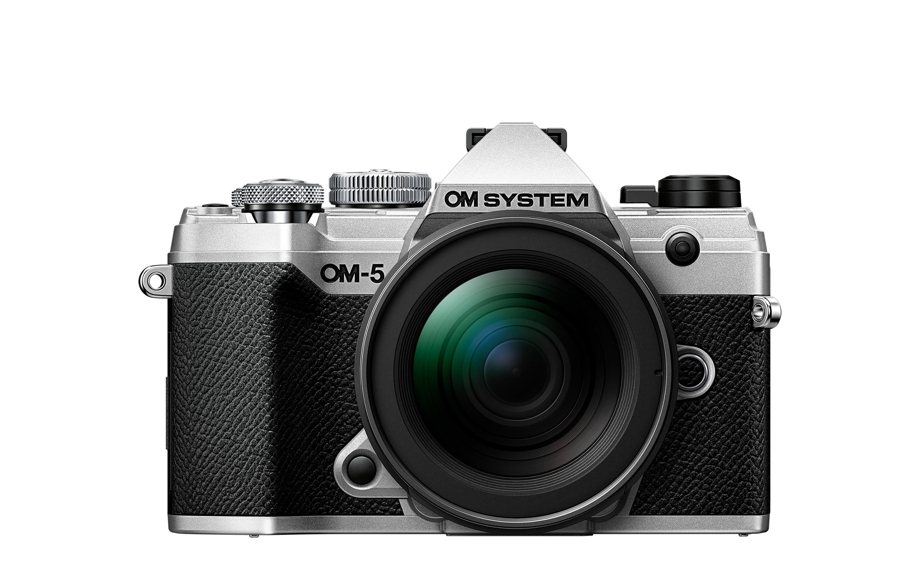 Fotokamera OM-5 M.Zuiko Digital ED 12-45 mm F/4 PRO Silber<br>Spiegellose OM SYSTEM Kamera, Adventure-Kamera