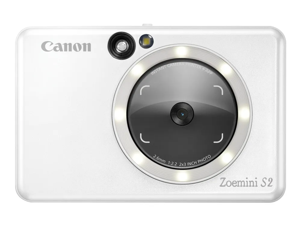 Canon Zoemini S2 - Digitalkamera - kompakt med hurtigfotoprinter - 8.0 MP - Bluetooth, NFC - perlehvid