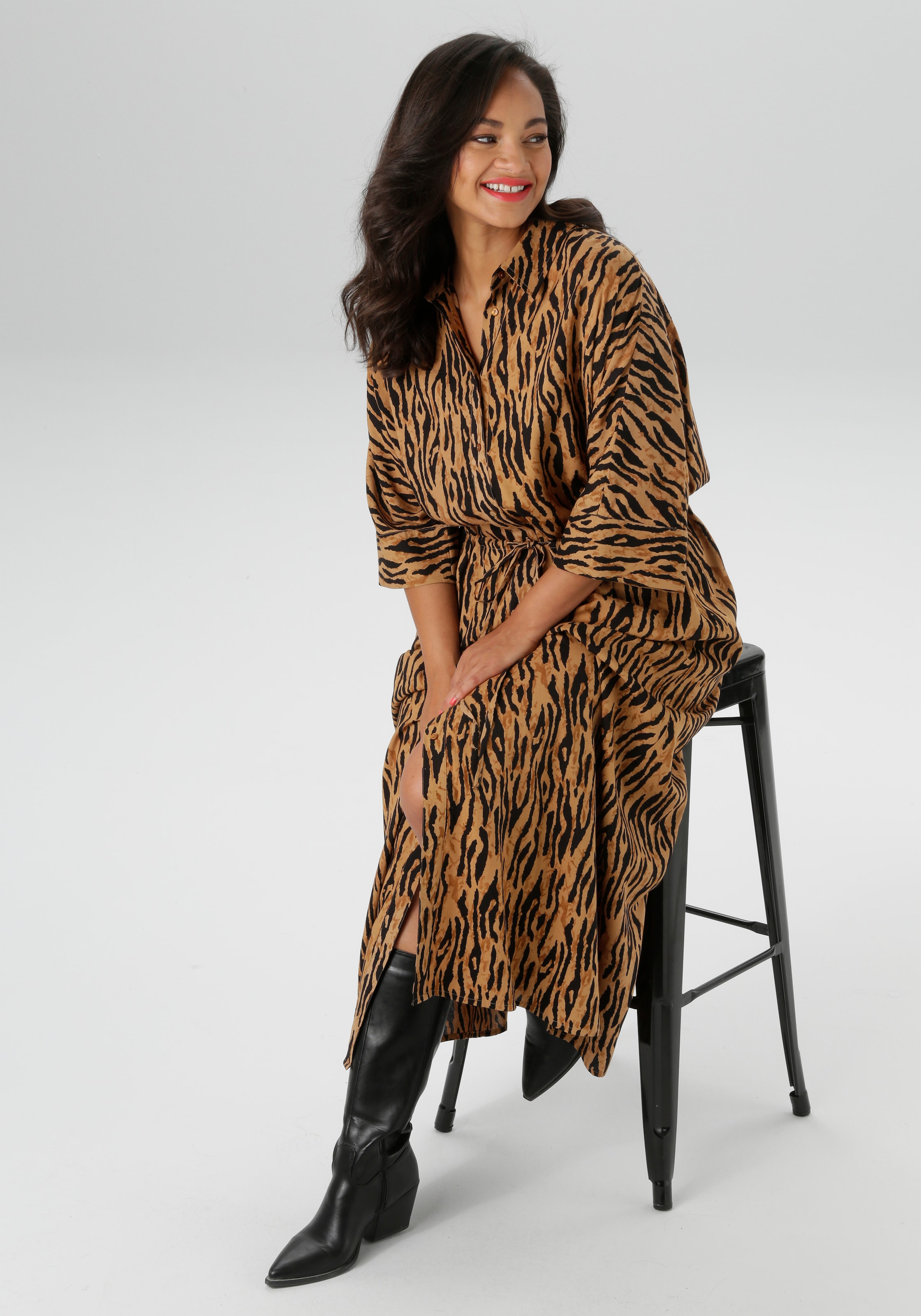 Aniston PLUS Blusenkleid in Tigermuster - NEUE KOLLEKTION