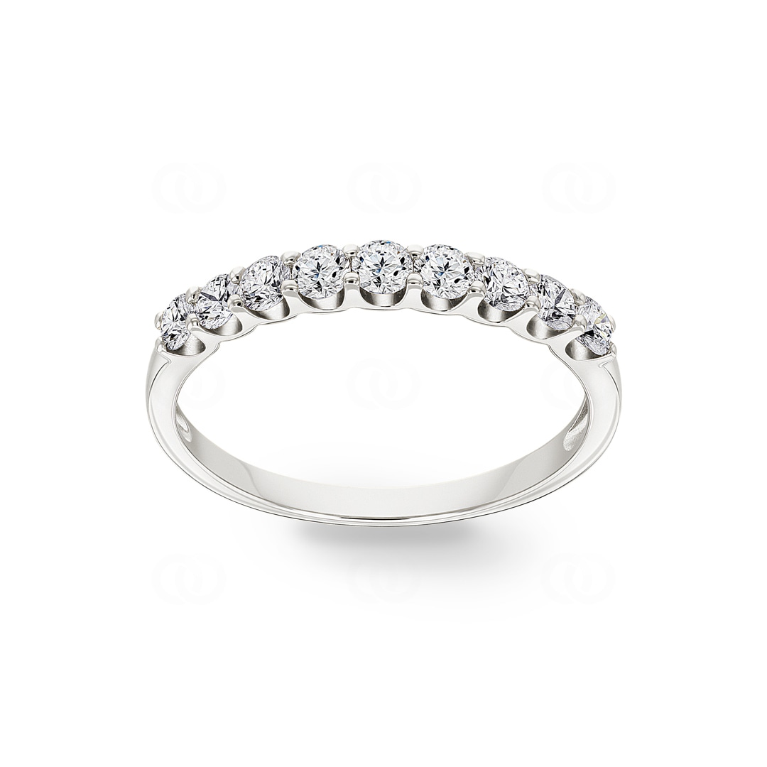 Mémoire-Ring 750/18 K Weissgold mit Diamanten 0.50 ct H/si