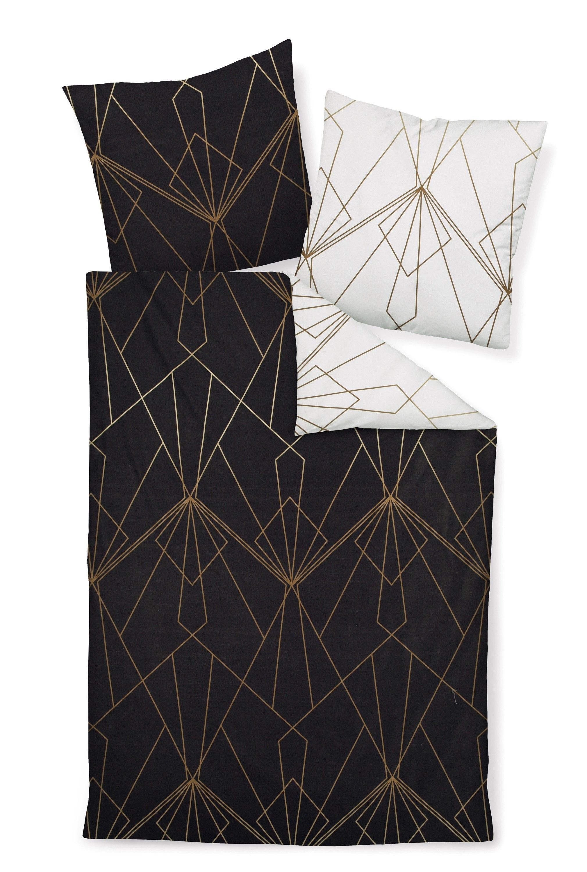 Bettwäsche J. D. Mako-Satin 135x200 cm, mit 1 Kissen