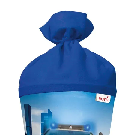 Roth Motiv-Schultüte, Polizei 110, 70cm, rund, Rot(h)-Spitze, Filzverschluss, Licht & Sound