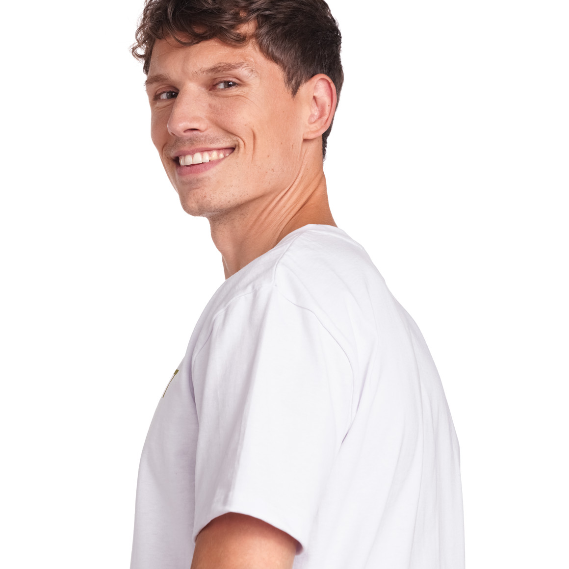 Jonas Nielsen Herren T-Shirt mit kleinem Print weiss